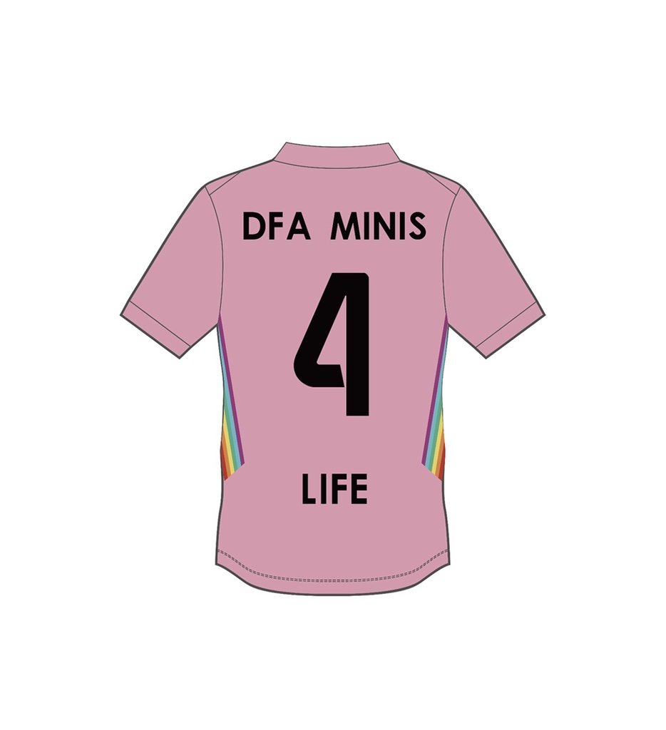 儿童  罗纹翻领足球球衣-粉色